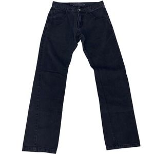 Southpole Black Jeans Mens Size 30"x31" Leather‎ Logo Patch EUC